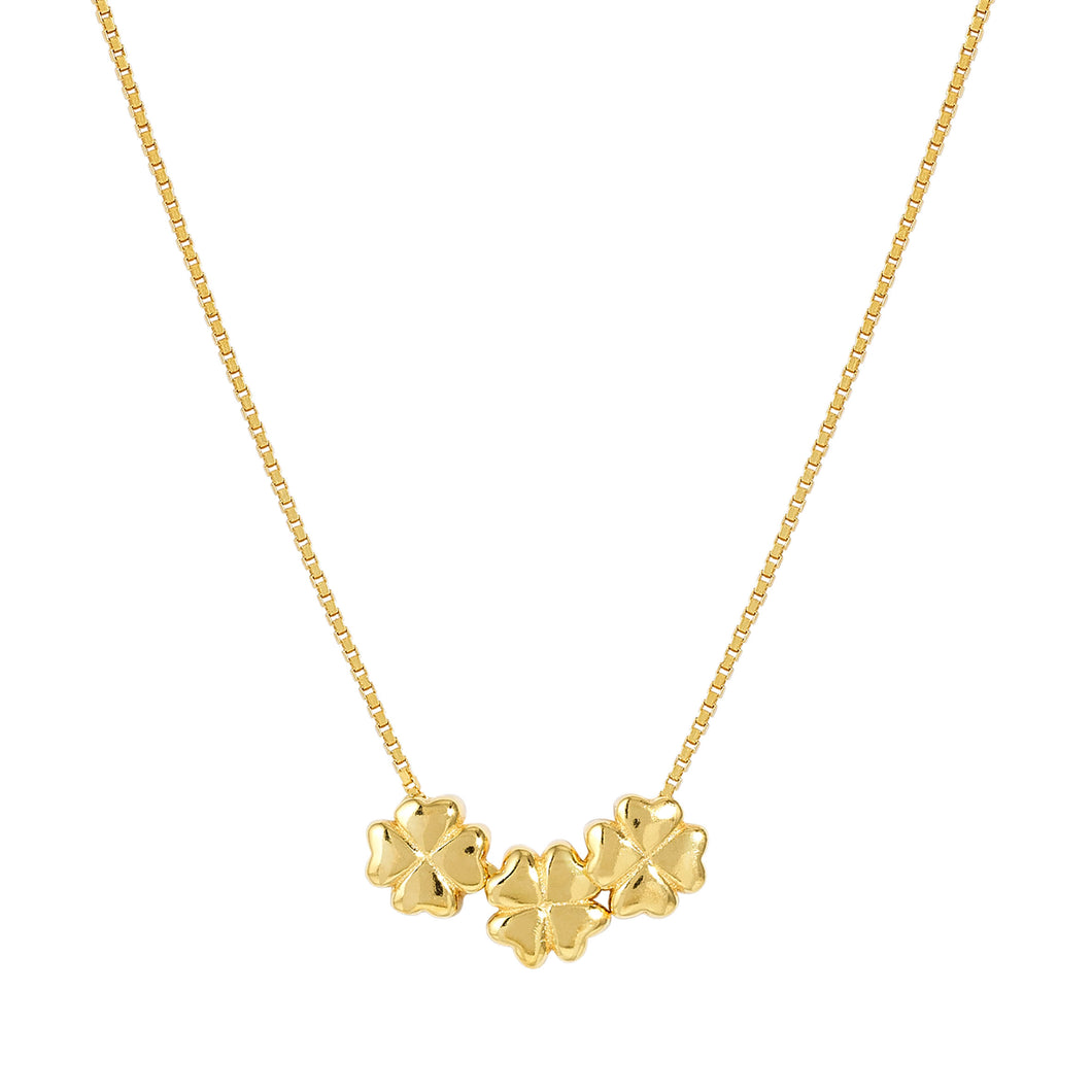 ARMONICA NECKLACE 241305/003 GOLD FOUR LEAF CLOVERS