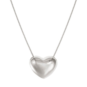 ARMONICA NECKLACE 241306/004 LARGE SILVER HEART PENDANT