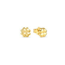 Load image into Gallery viewer, ARMONICA EARRINGS 241307/003 SMALL GOLD FOUR LEAF CLOVER STUDS
