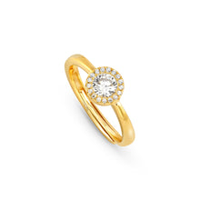 Load image into Gallery viewer, SEIDIVINA RING 241400/012 CENTRAL 18K GOLD WITH CZ
