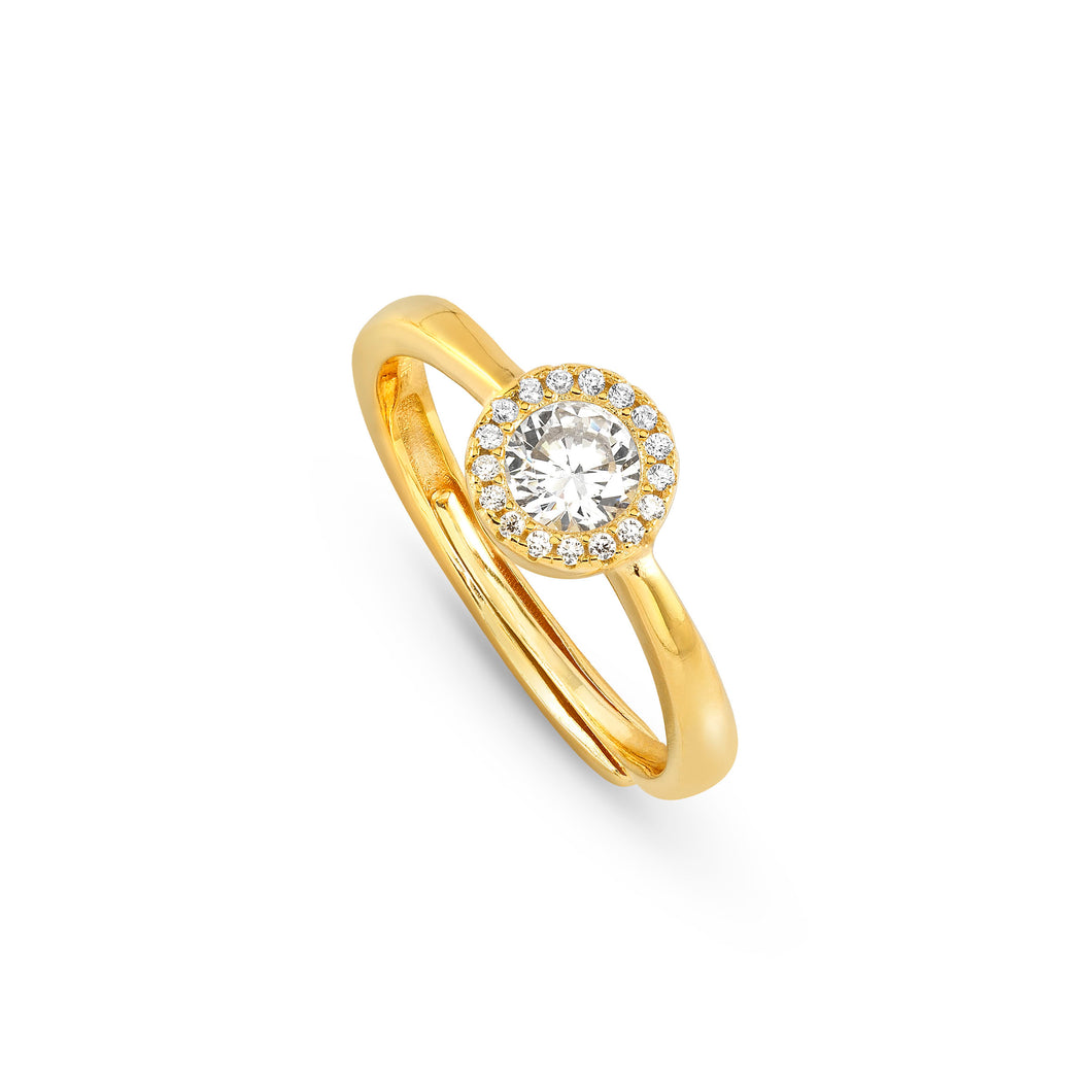 SEIDIVINA RING 241400/012 CENTRAL 18K GOLD WITH CZ