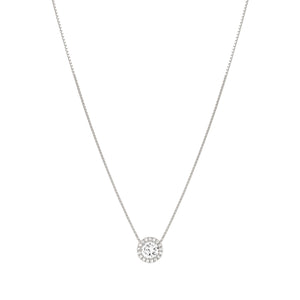 SEIDIVINA NECKLACE 241402/010 SILVER WHITE CZ PENDANT