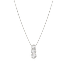 Load image into Gallery viewer, SEIDIVINA NECKLACE 241403/010 SILVER TRIPLE CZ PENDANT
