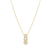 Load image into Gallery viewer, SEIDIVINA NECKLACE 241403/012 GOLD TRIPLE CZ PENDANT
