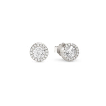 Load image into Gallery viewer, SEIDIVINA EARRINGS 241404/010 SILVER WHITE CZ CIRCLE STUD
