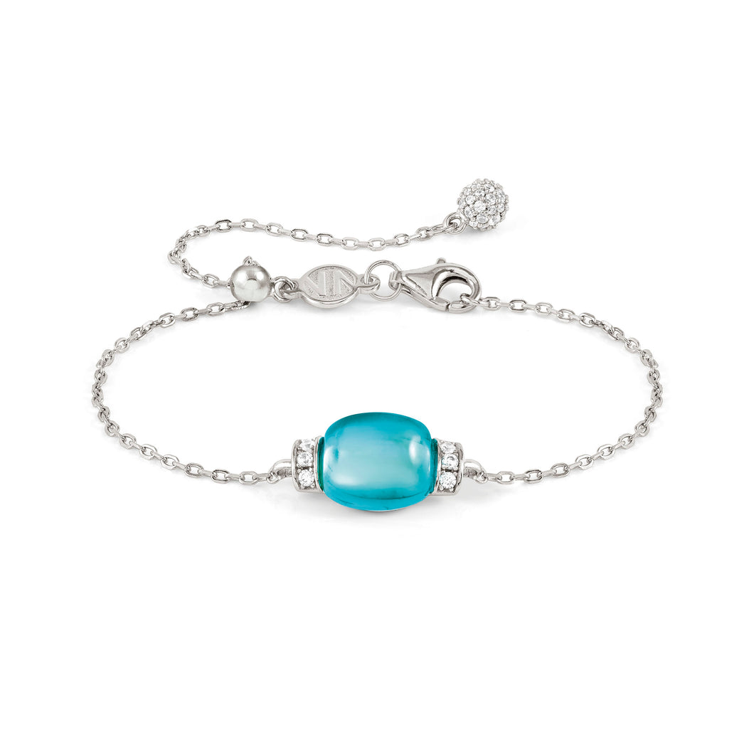 MYRADIANCE BRACELET 241502/042 BLUE PENDANT WITH CZ