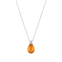 Load image into Gallery viewer, MYRADIANCE NECKLACE 241503/040 AMBER PENDANT WITH CZ
