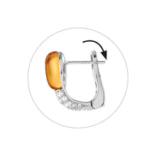 Load image into Gallery viewer, MYRADIANCE EARRINGS 241504/040 AMBER WITH CZ
