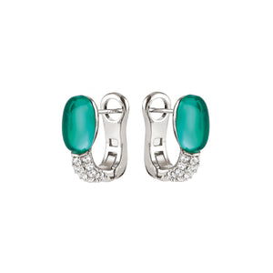 MYRADIANCE EARRINGS 241504/041 GREEN WITH CZ