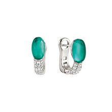 Load image into Gallery viewer, MYRADIANCE EARRINGS 241504/041 GREEN WITH CZ
