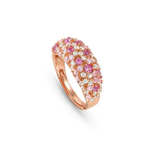 Load image into Gallery viewer, MOSAICA MEDIUM RING 241600/011 ROSE GOLD WITH WHITE &amp; PINK CZ
