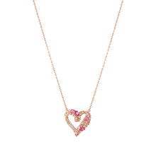 Load image into Gallery viewer, MOSAICA NECKLACE 241604/011 ROSE GOLD &amp; PINK CZ HEART
