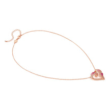 Load image into Gallery viewer, MOSAICA NECKLACE 241604/011 ROSE GOLD &amp; PINK CZ HEART
