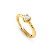 Load image into Gallery viewer, COSMIC LOVE RING 241700/054 GOLD CIRCLE WITH WHITE CZ
