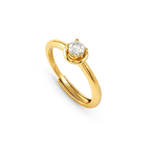 COSMIC LOVE RING 241700/054 GOLD CIRCLE WITH WHITE CZ