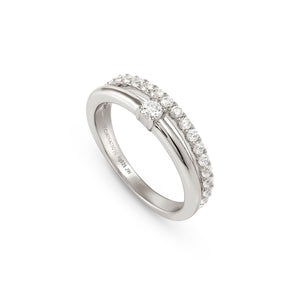 COSMIC LOVE RING 2417102/001 SILVER WITH WHITE CZ