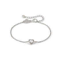 Load image into Gallery viewer, COSMIC LOVE BRACELET 241703/004 SILVER HEART WITH WHITE CZ
