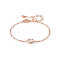 Load image into Gallery viewer, COSMIC LOVE BRACELET 241703/005 ROSE GOLD HEART WITH WHITE CZ
