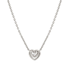 Load image into Gallery viewer, COSMIC LOVE NECKLACE 241706/004 SILVER SMALL HEART WITH WHITE CZ
