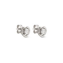 Load image into Gallery viewer, COSMIC LOVE EARRINGS 241710/004 SILVER  HEART STUD WITH CZ
