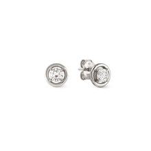 Load image into Gallery viewer, COSMIC LOVE EARRINGS 241710/053 SILVER CIRCLE STUD WITH CZ
