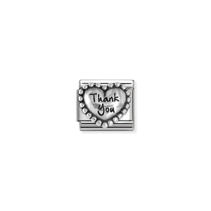 COMPOSABLE CLASSIC LINK 330101/83 THANKYOU HEART IN 925 SILVER