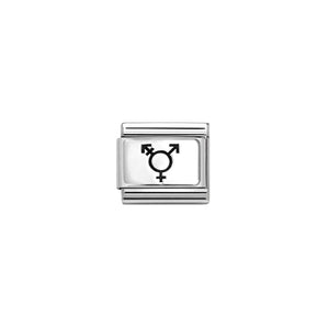 COMPOSABLE CLASSIC LINK 330111/47 LGBTQI+ SYMBOL IN 925 SILVER