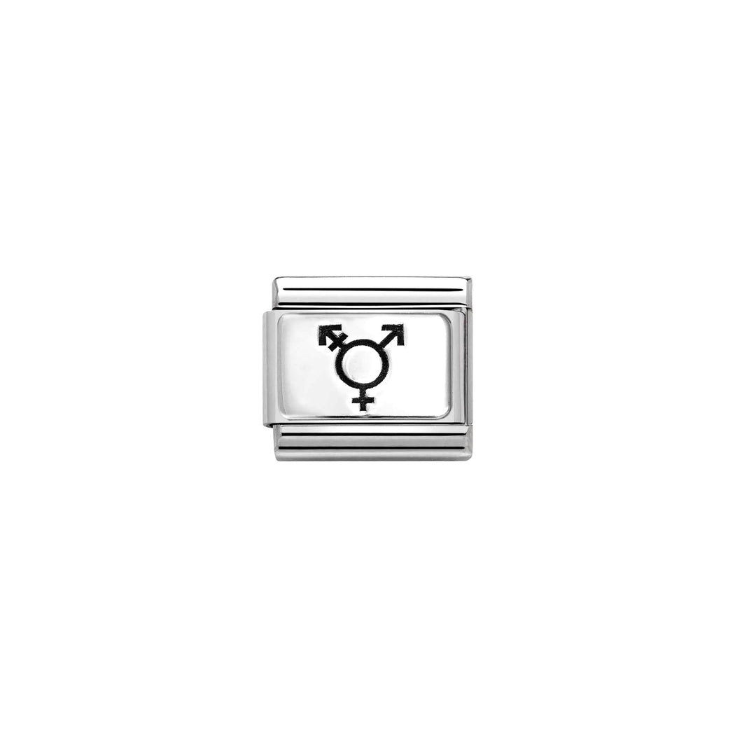 COMPOSABLE CLASSIC LINK 330111/47 LGBTQI+ SYMBOL IN 925 SILVER