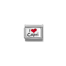 Load image into Gallery viewer, COMPOSABLE CLASSIC LINK 330209/41 I LOVE CAPRI HEART IN 925 SILVER
