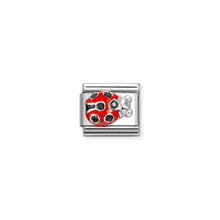 Load image into Gallery viewer, COMPOSABLE CLASSIC LINK 330321/11 LADYBUG WITH RED ENAMEL IN 925 SILVER &amp; CZ
