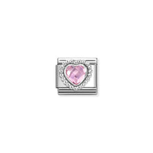 Load image into Gallery viewer, COMPOSABLE CLASSIC LINK 330606/003 PINK CZ HEART IN 925 SILVER
