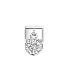 Load image into Gallery viewer, COMPOSABLE CLASSIC LINK 331800/27 TREE OF LIFE CHARM WITH WHITE CZ IN 925 SILVER

