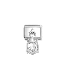 Load image into Gallery viewer, COMPOSABLE CLASSIC LINK 331812/10 DROP PEAR CUT WHITE CZ CHARM IN 925 SILVER
