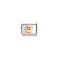 Load image into Gallery viewer, COMPOSABLE CLASSIC LINK 430305/48 HEXAGON CZ IN 9K ROSE GOLD
