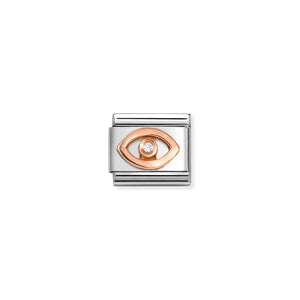 COMPOSABLE CLASSIC LINK 430305/49 EYE WITH CZ IN 9K ROSE GOLD