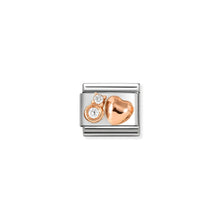 Load image into Gallery viewer, COMPOSABLE CLASSIC LINK 430305/51 HEART WITH CZ IN 9K ROSE GOLD
