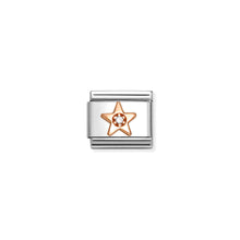 Load image into Gallery viewer, COMPOSABLE CLASSIC LINK 430305/37 STAR 9K ROSE GOLD &amp; WHITE CZ
