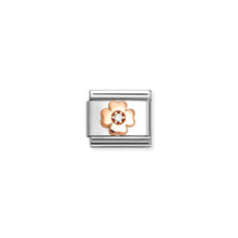 Load image into Gallery viewer, COMPOSABLE CLASSIC LINK 430305/43 FOUR-LEAF CLOVER 9K ROSE GOLD &amp; WHITE CZ

