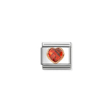 Load image into Gallery viewer, COMPOSABLE CLASSIC LINK 430608/005 RED CZ HEART IN 9K ROSE GOLD
