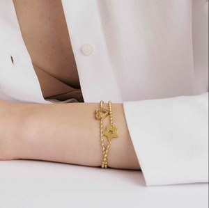 SOFFIO D'AMORE BRACELET 134006/059 GOLD FLOWER WITH CZ