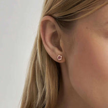 Load image into Gallery viewer, CRYSALIS EARRINGS 241104/010 ROSE GOLD FLOWER STUDS WITH CZ
