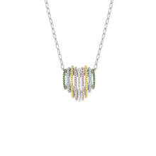 Load image into Gallery viewer, LOVELIGHT NECKLACE 149706/023 SILVER HEART WITH RAINBOW CZ
