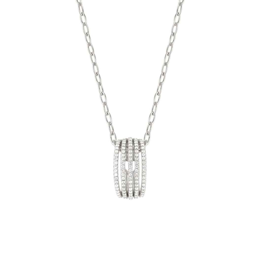 LOVELIGHT NECKLACE 149707/008 SILVER PENDANT WITH WHITE CZ