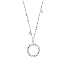 Load image into Gallery viewer, SPHERE PENDANT NECKLACE 020356/034 STAINLESS STEEL, ROSE GOLD &amp; WHITE CRYSTAL
