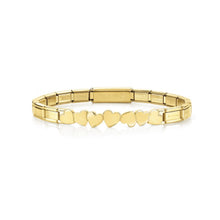 Load image into Gallery viewer, TRENDSETTER BRACELET 021111/001 GOLD PVD HEARTS
