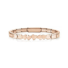 Load image into Gallery viewer, TRENDSETTER BRACELET 021111/002 ROSE GOLD PVD HEARTS
