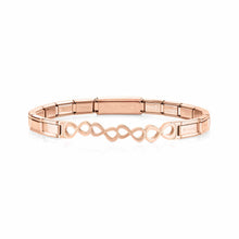 Load image into Gallery viewer, TRENDSETTER BRACELET 021111/010 ROSE GOLD PVD INFINITY SYMBOLS
