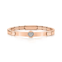 Load image into Gallery viewer, TRENDSETTER BRACELET 021135/022 ROSE GOLD PVD &amp; CZ HEART
