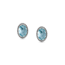 Load image into Gallery viewer, EARRINGS 027801/006 LIGHT BLUE CZ
