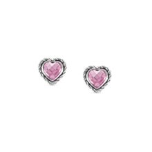 Load image into Gallery viewer, EARRINGS 027802/003 PINK CZ HEART
